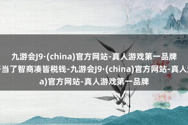九游会J9·(china)官方网站-真人游戏第一品牌怕是得把裤子当了智商凑皆税钱-九游会J9·(china)官方网站-真人游戏第一品牌